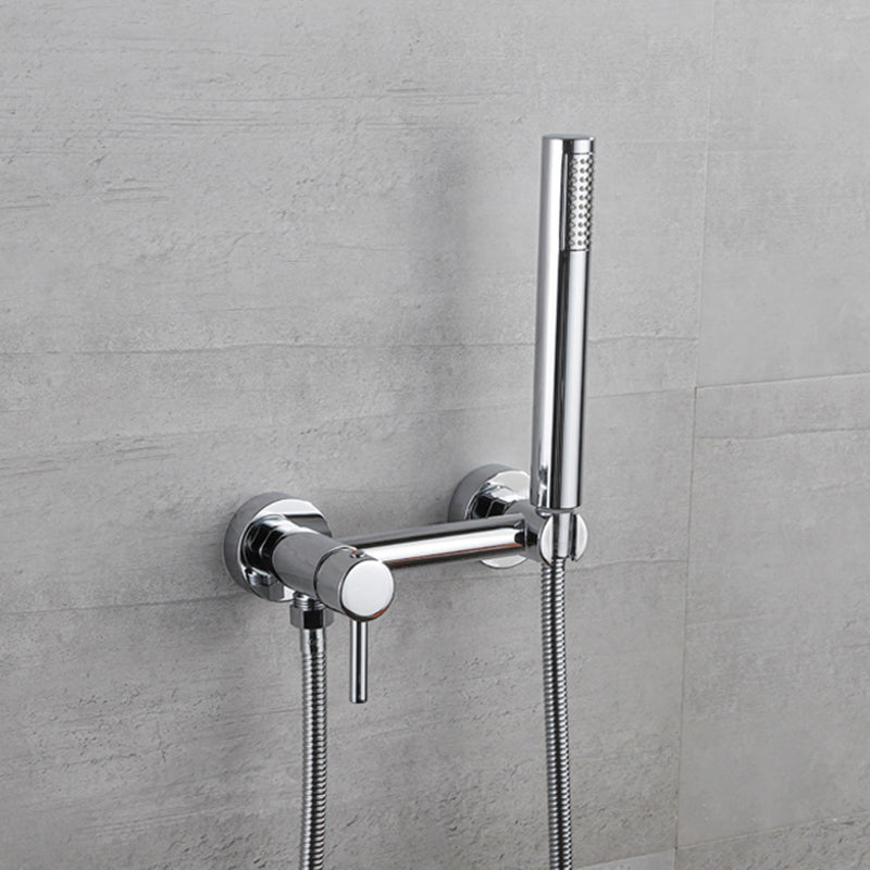 BowLift | Lever Handle Bathtub Faucet Wall Mount Shower Hose Swivel Spout Bathtub Filling with Hand Shower