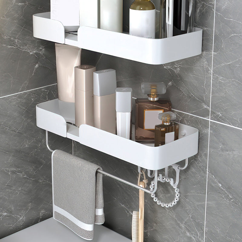 BowLift | White Bathroom Set Modern 1/2/3 - Pieces Stainless Steel Bathroom Shelf