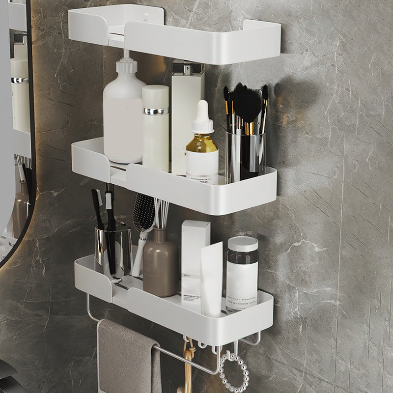 BowLift | White Bathroom Set Modern 1/2/3 - Pieces Stainless Steel Bathroom Shelf