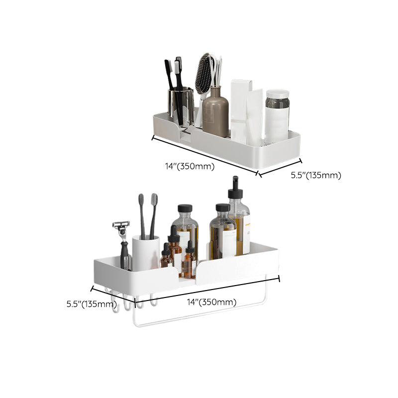 BowLift | White Bathroom Set Modern 1/2/3 - Pieces Stainless Steel Bathroom Shelf