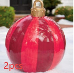 BowLift | Inflatable Christmas Ball Outdoor Decoration 60cm – Weather Resistant PVC Christmas Decoration