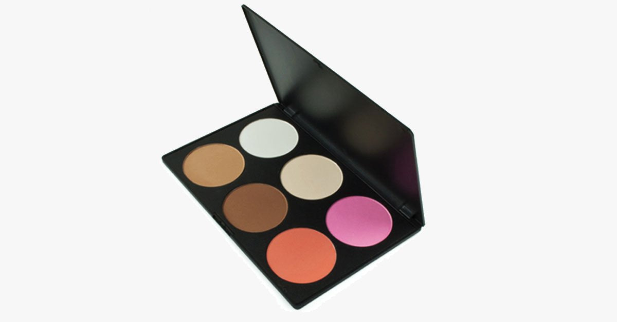 BowLift | Pink and Peach 6 Color Blush Palette