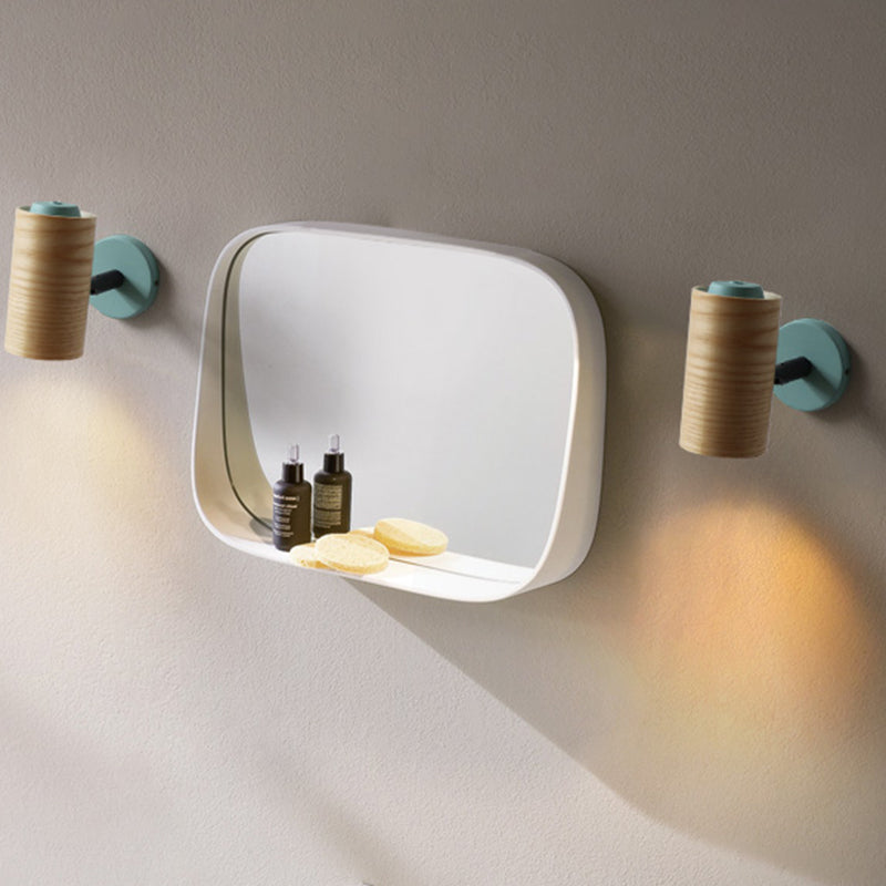 BowLift | Tube Bathroom Wall Light Wood 1 Head Macaron Wall Mounted Lamp in Yellow/Green/Blue