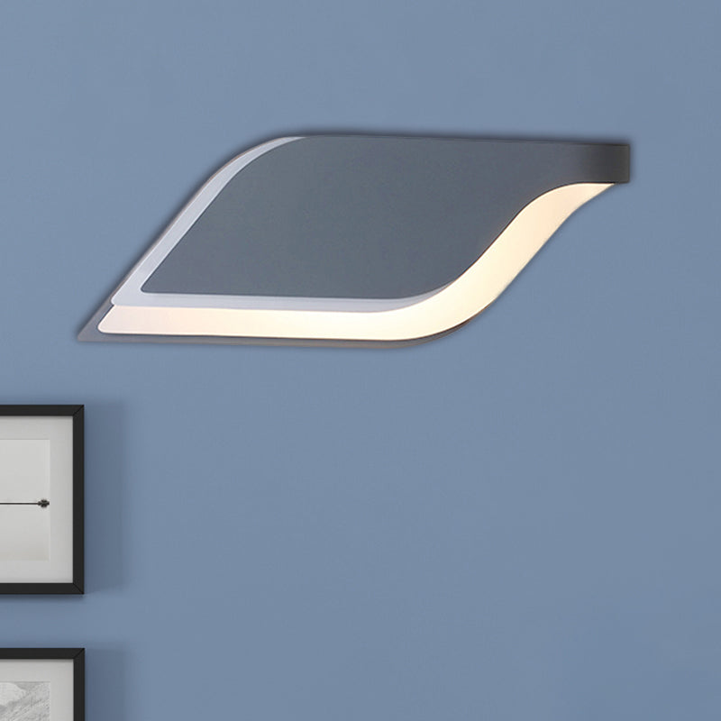 BowLift | Leaf Wall Lamp Nordic Metal 1 Light Wall Sconce in Yellow/Gray/Green