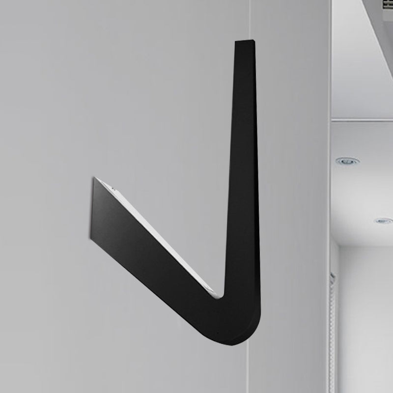 BowLift | V-shaped wall lighting contemporary style metal LED black/white wall lamp for hallway, warm/white light