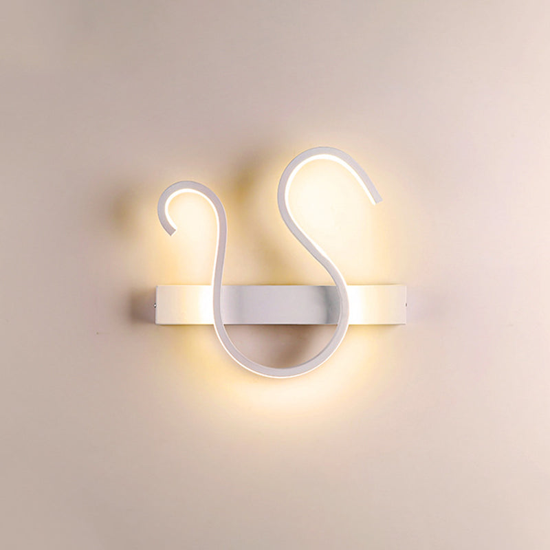 BowLift | Swirl Wall Light Minimalism Acrylic Living Room LED Wall Lamp in Warm/White Light