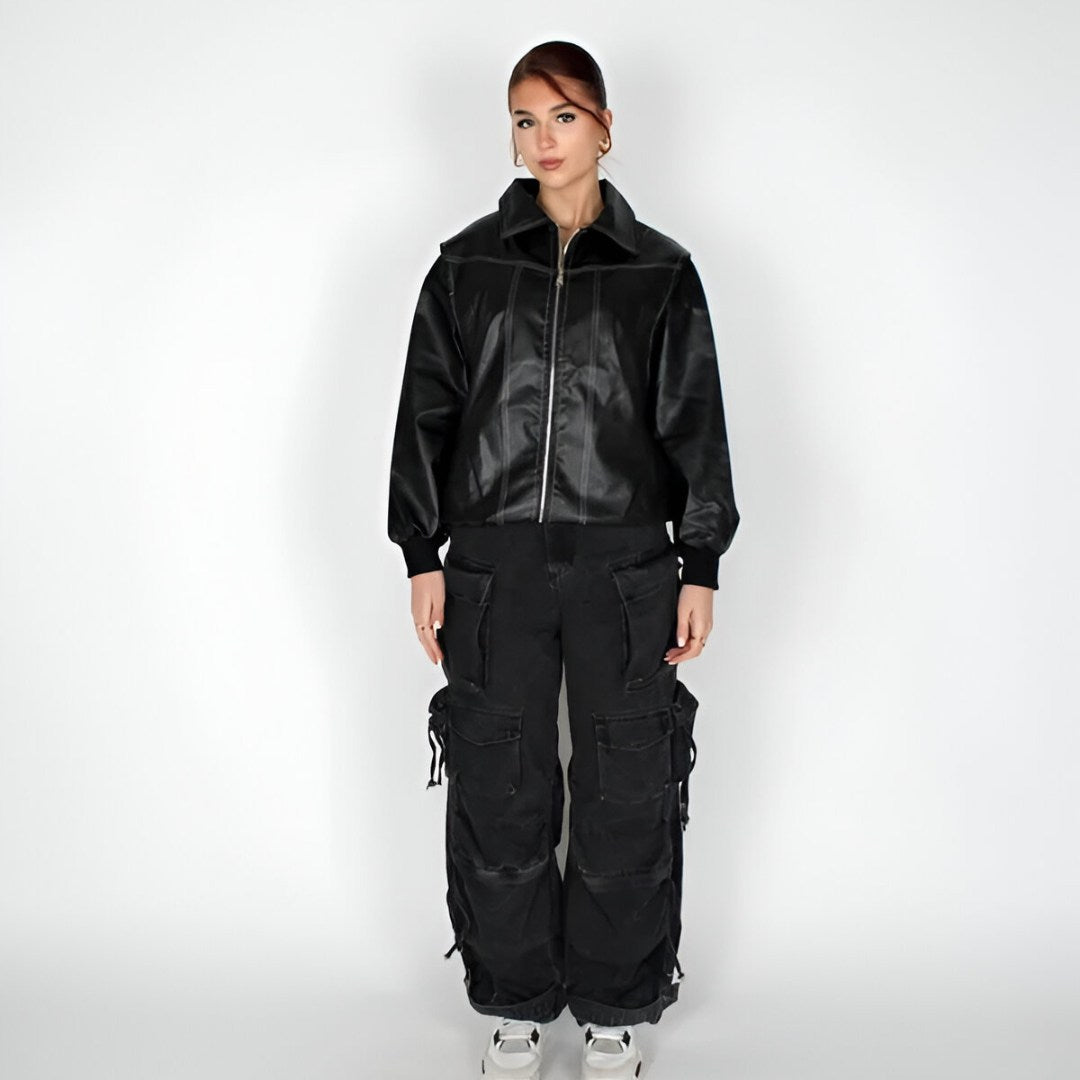 Urban Elegance Vegan Leather Jacket