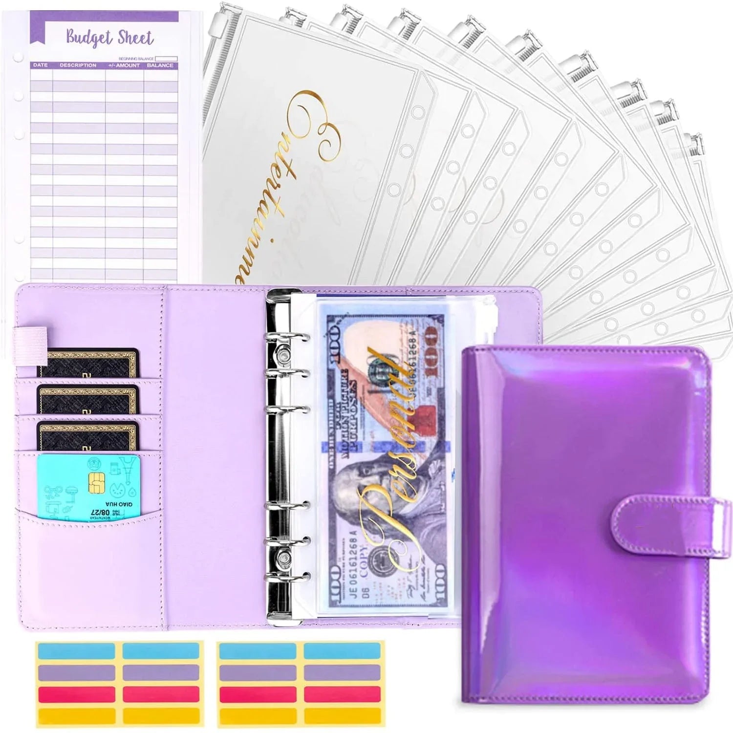 BowLift | Budget binder with cash envelope system and credit card slots