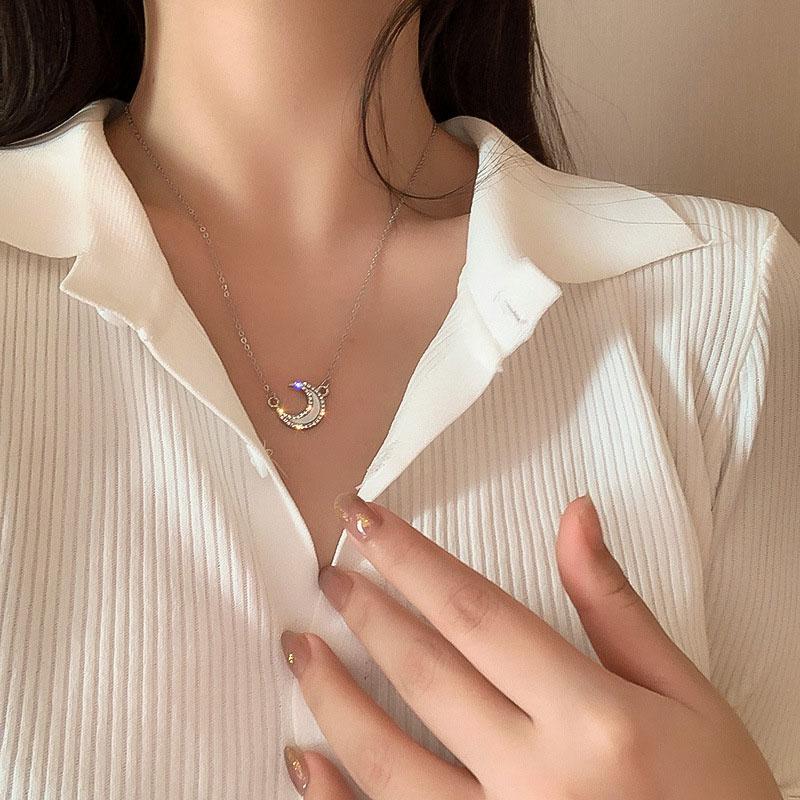 BowLift | Fashion Rhinestone Moon Necklace