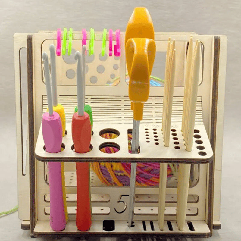 BowLift | All-in-one Wood Yarn Bowl - Multifunctional Knitting Tool