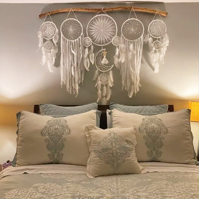 BowLift | Dream catcher moon and stars hang over the bed (5 pieces)
