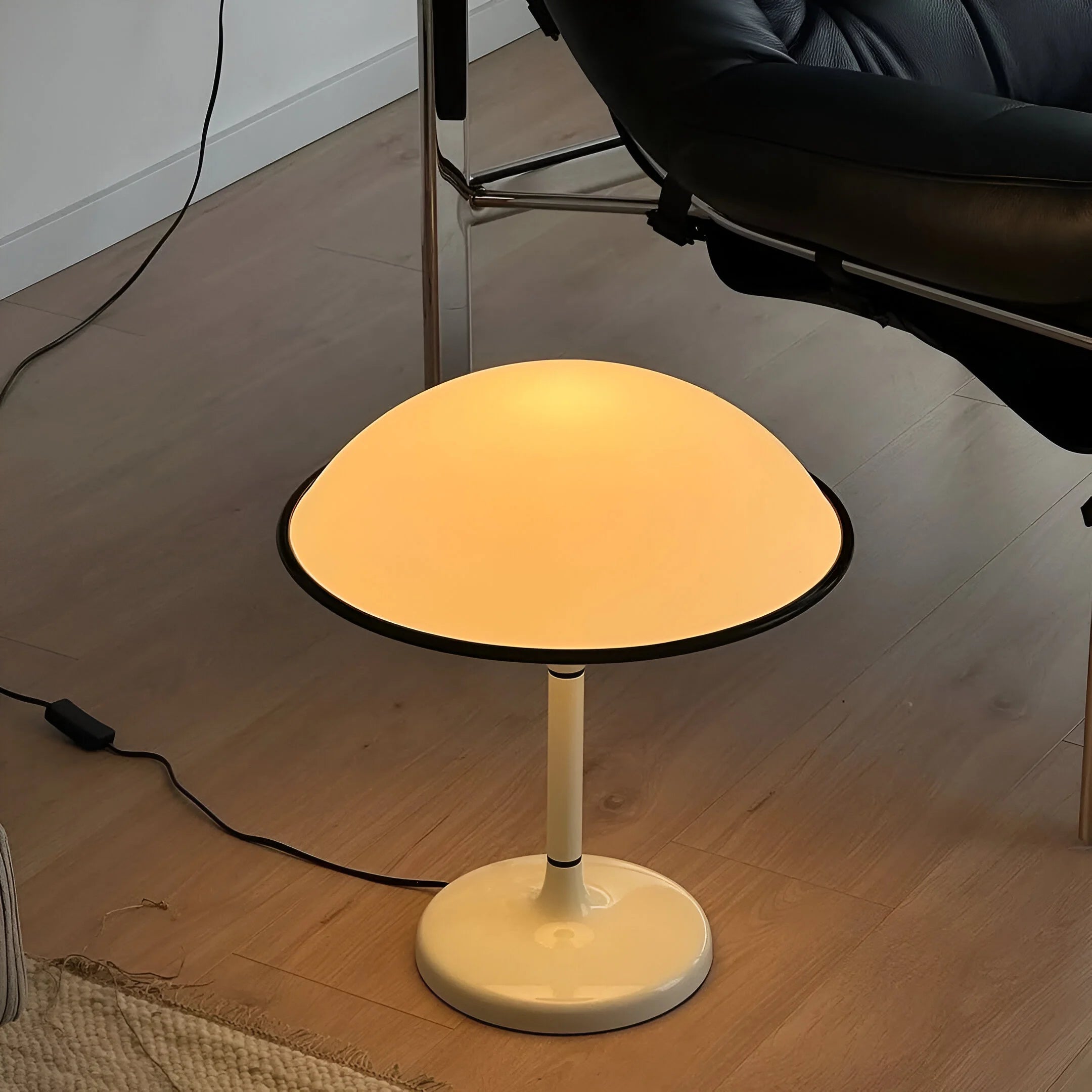 AuroraLume – Nordic Glass Shade Table Lamp