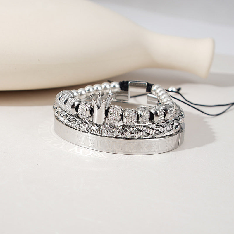 BowLift | Crown Braided Letter Bracelet