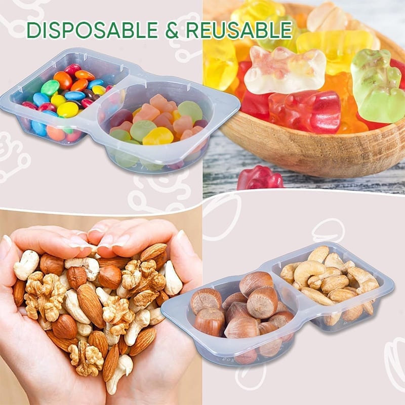 BowLift | Double Compartment Snack Containers with Lids