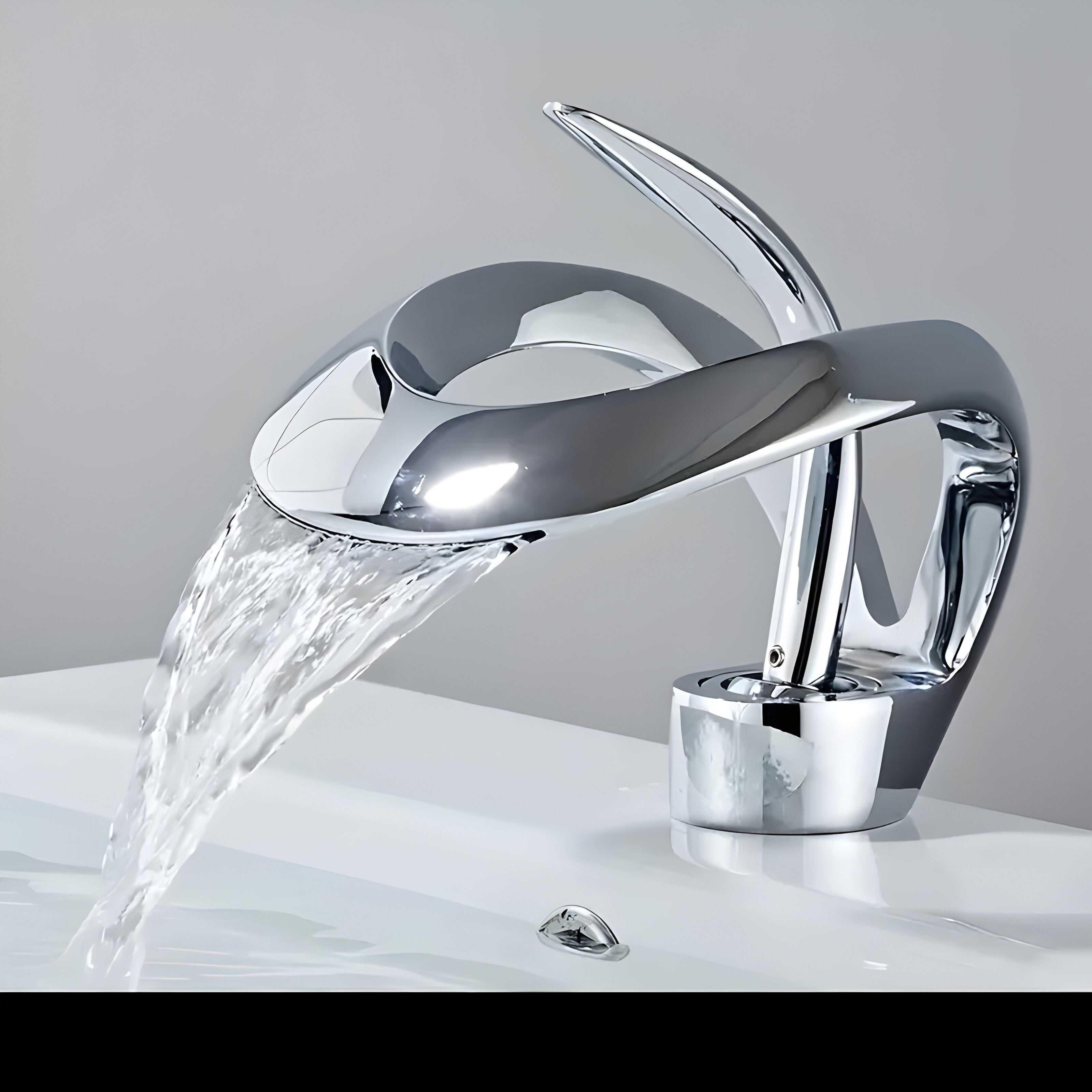 BowLift | AquaGleam – Minimalist Bathroom Basin Tap