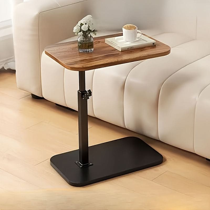 BowLift | Adjustable Side Table – Wood & Metal for Couch or Bed