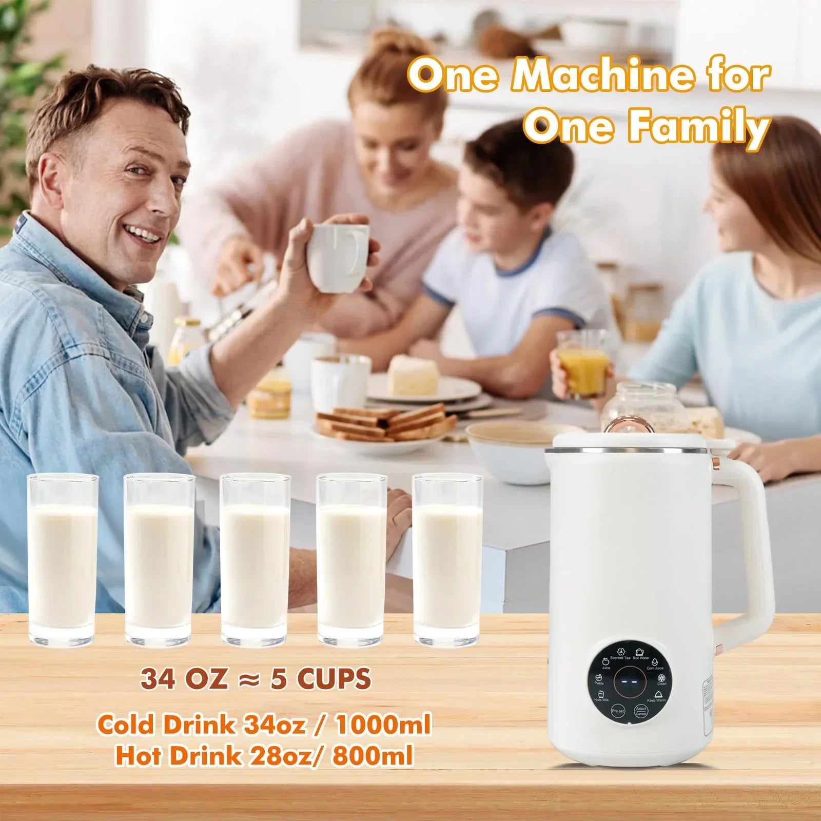 BowLift | 8-in-1 Nut Milk Maker (1000 ml) - NutriBlend