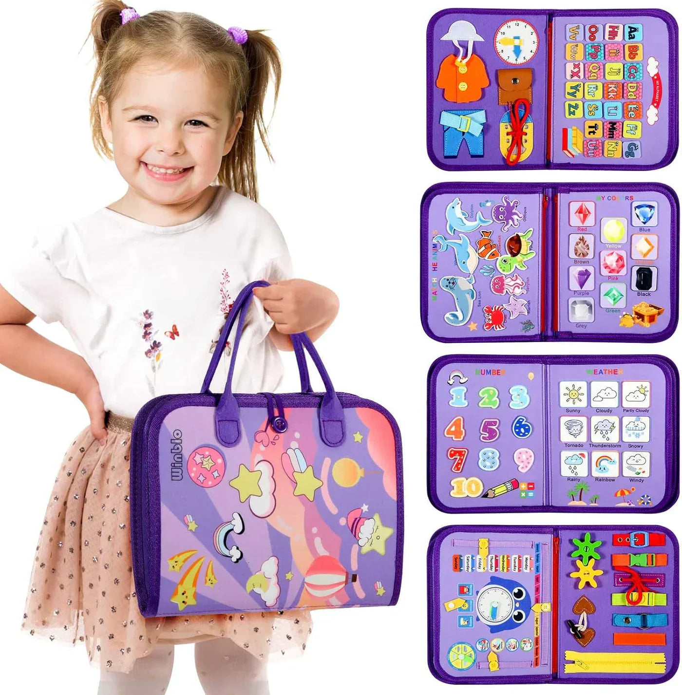 BowLift | Discover Felt Montessori Press Board – Educational Activity Book for Toddlers (2–4 years)