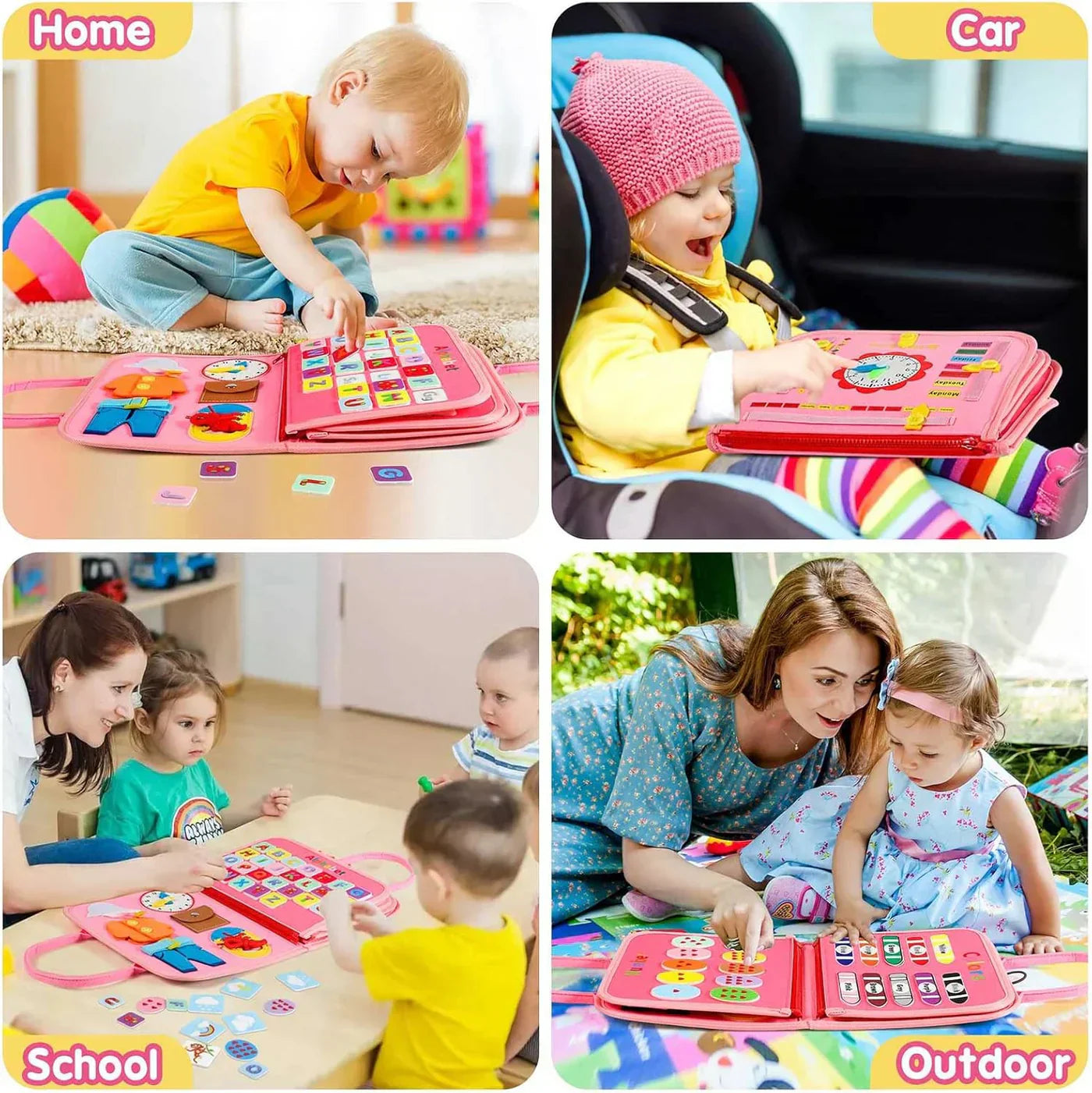 BowLift | Discover Felt Montessori Press Board – Educational Activity Book for Toddlers (2–4 years)
