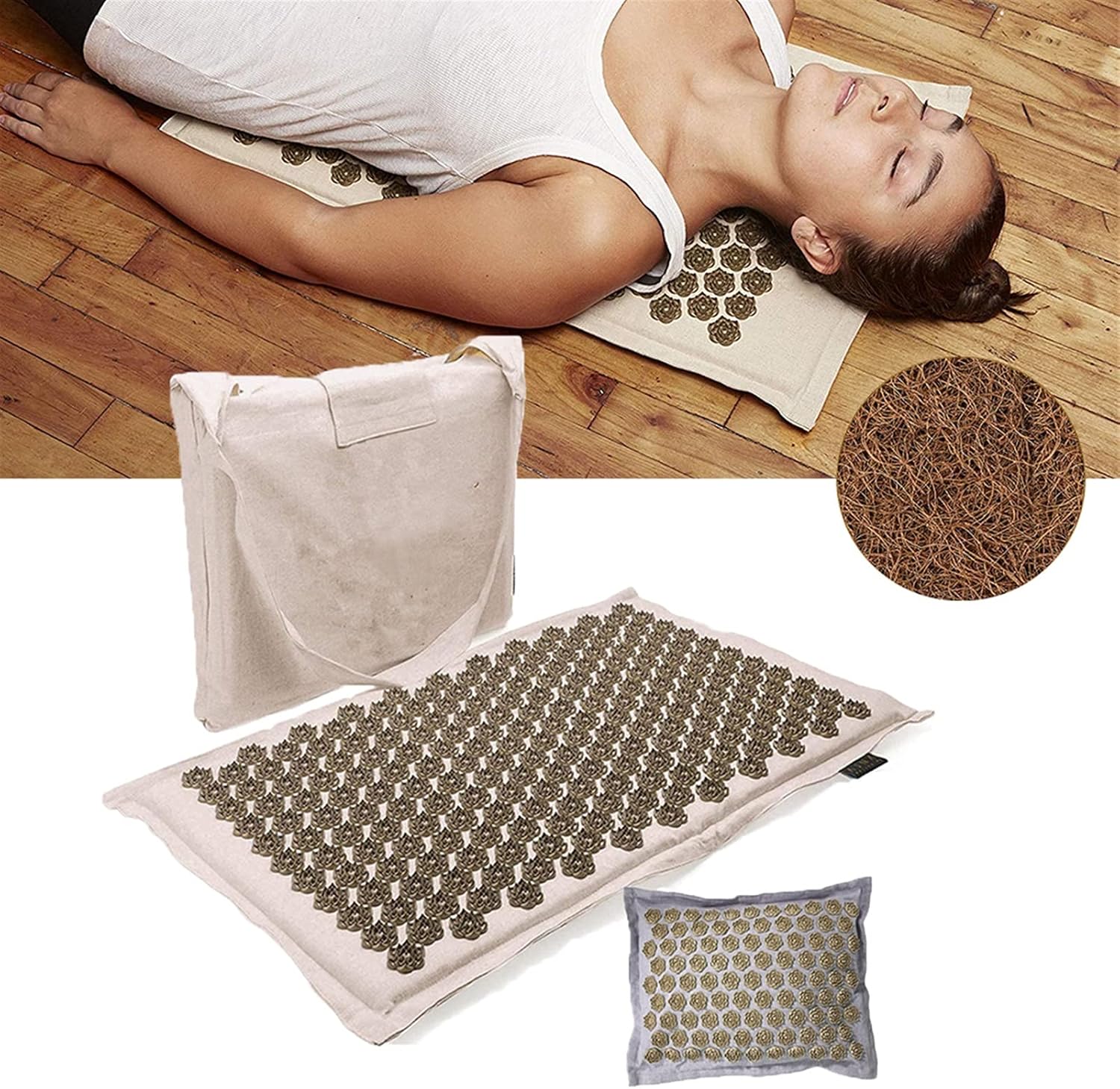 BowLift | Acupressure mat with Pillow and 5500 Pressure Points – The Florapress Relaxation Set