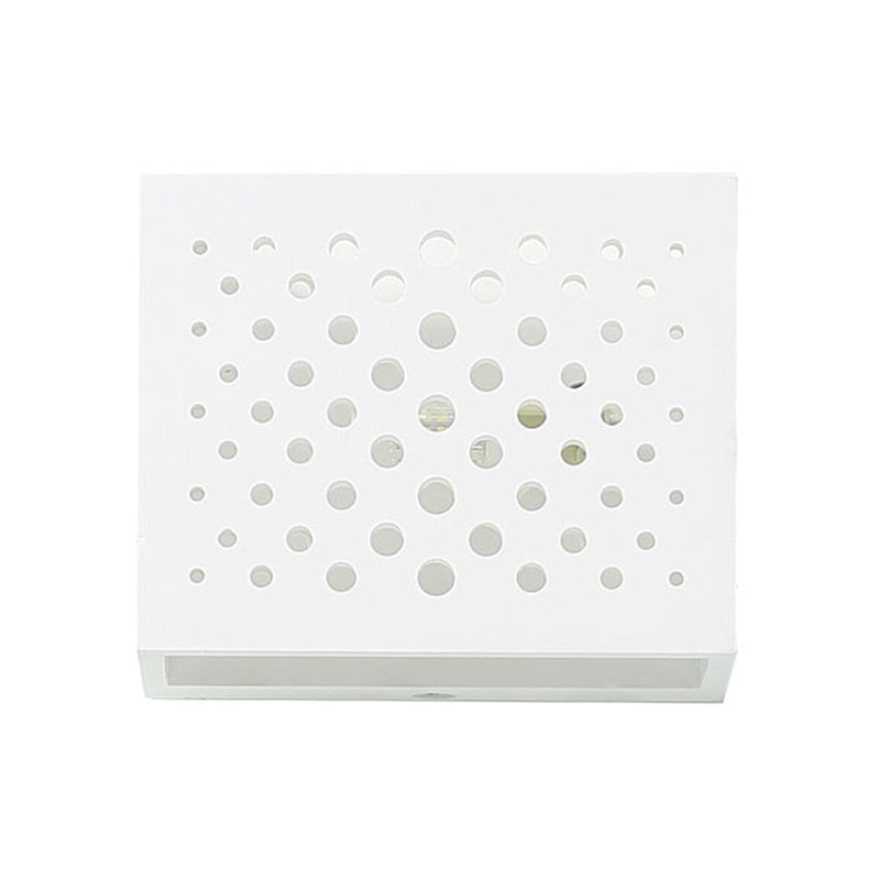 BowLift | White Laser-Cut Box Shaped Wall Light Sconces Modernism 1 Head Plaster LED Wall Lamp