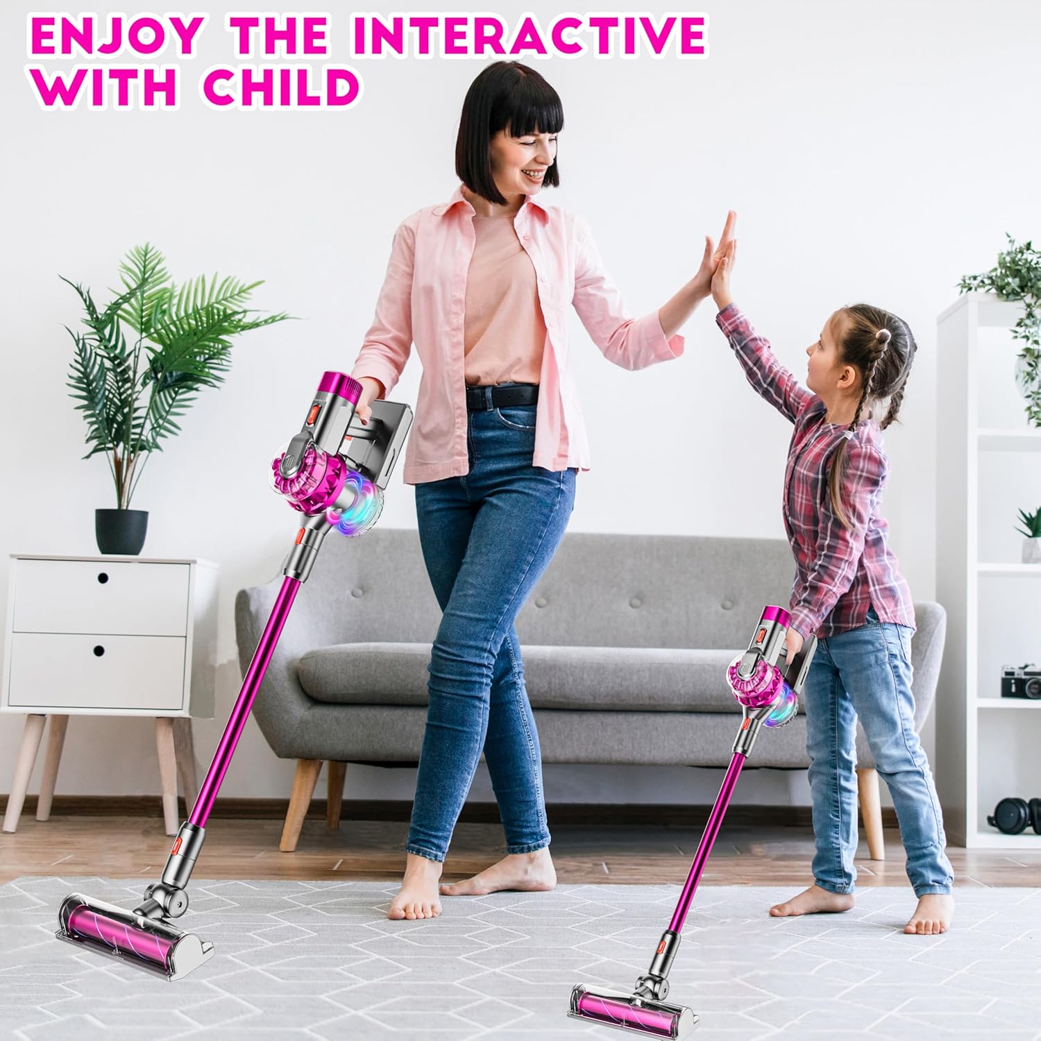 BowLift | 4-in-1 Kids Vacuum Cleaner | Real Working Toy Vacuum with Lights & Sounds