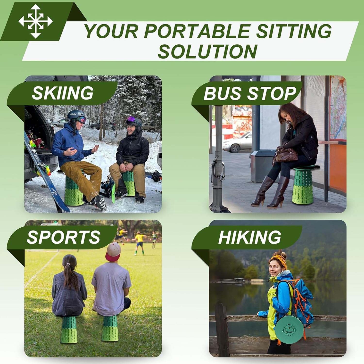 BowLift | Collapsible Stool with Cushion – SitMax