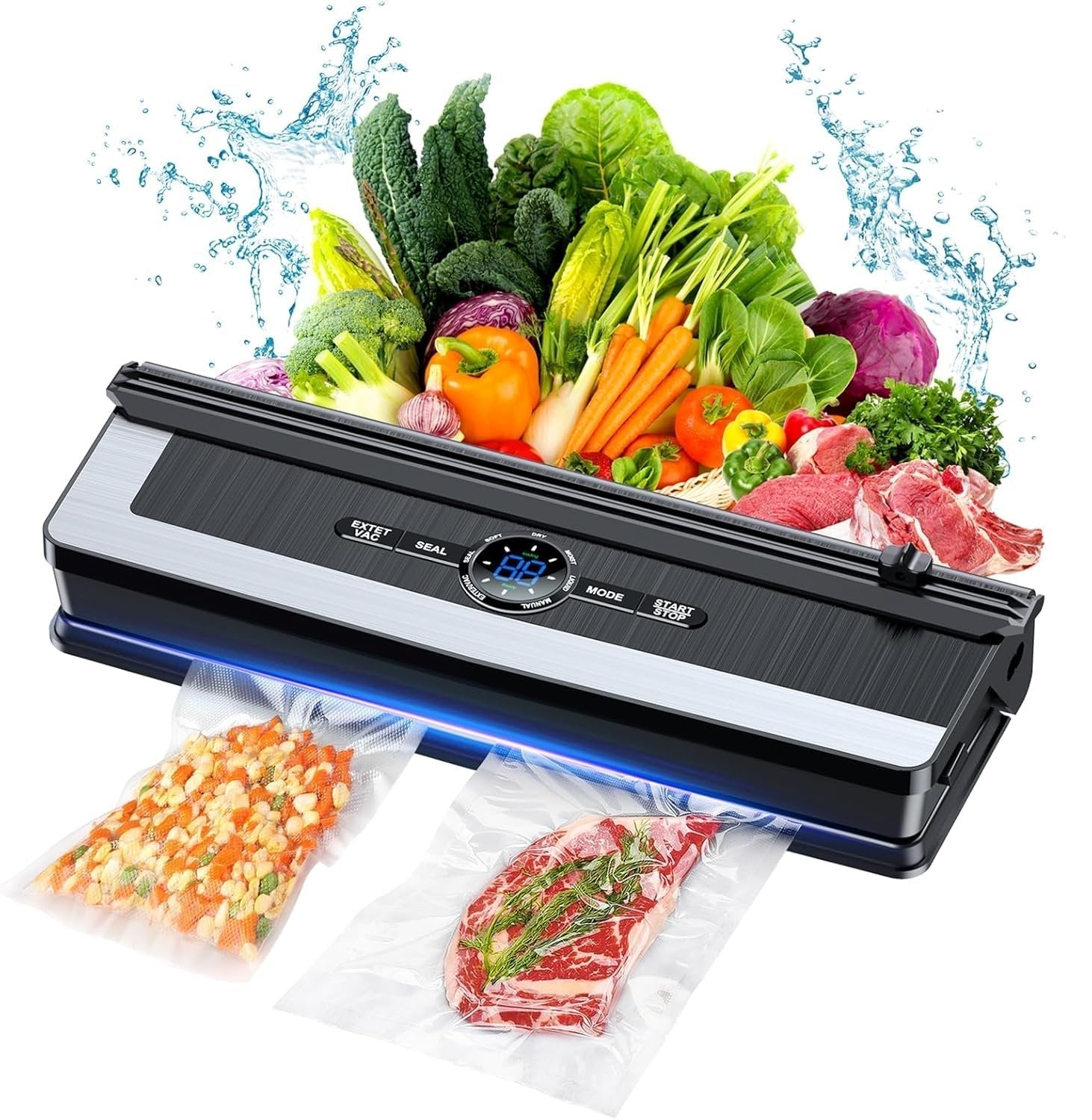 BowLift | 8-in-1 Vacuum Sealer with Built-In Cutter | Food Saver Machine for Dry & Moist Foods