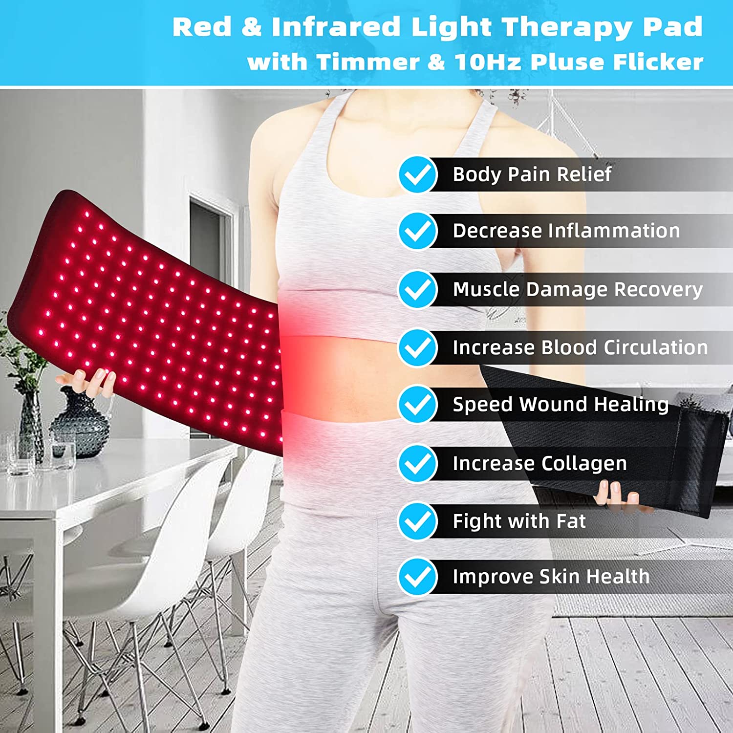 BowLift | Infrared Light Therapy Pad Belt – Medical-Grade Pain Relief for Back and Muscles