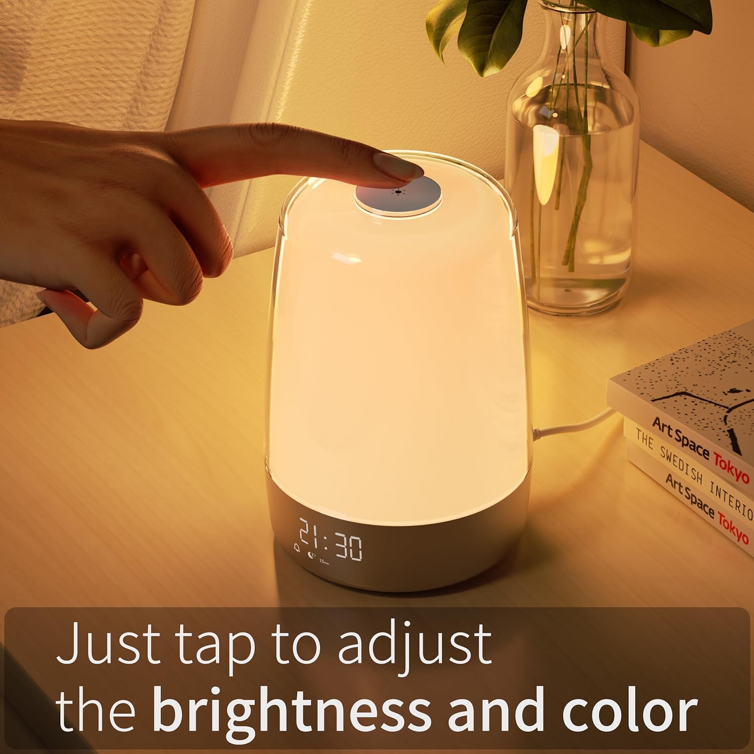 BowLift | Aurora Wake-Up Light with Natural Sounds – Gentle Sunrise Alarm Clock for a Refreshing Start