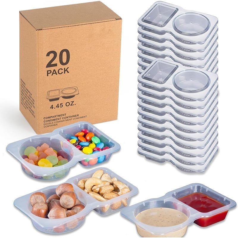 BowLift | Double Compartment Snack Containers with Lids