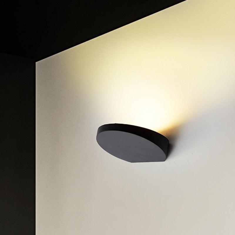 BowLift | Aluminum Round Recessed Wall Sconces Minimalist LED Wall Lighting in Black/Grey/White Finish for Corridor