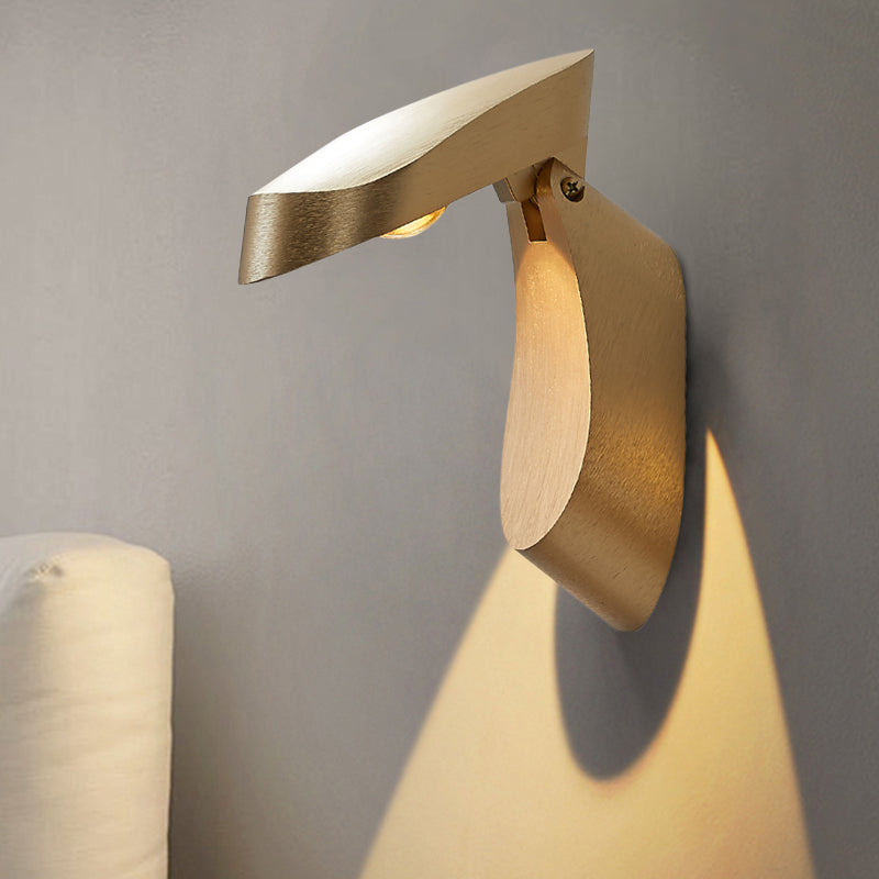 BowLift | Rotatable oval surface wall lamp Modern metal LED bedside wall lamp in white/black/gold finish