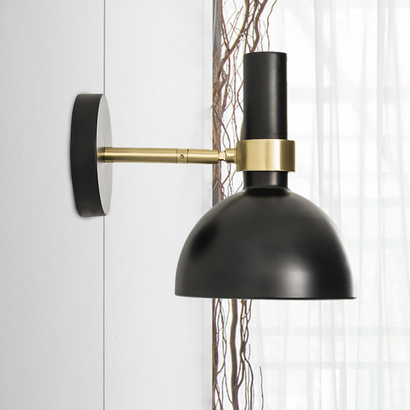 BowLift | Rotatable White/Black Finish Wall Light Modern 1 Light Iron Wall Mounted Lamp for Nightstand
