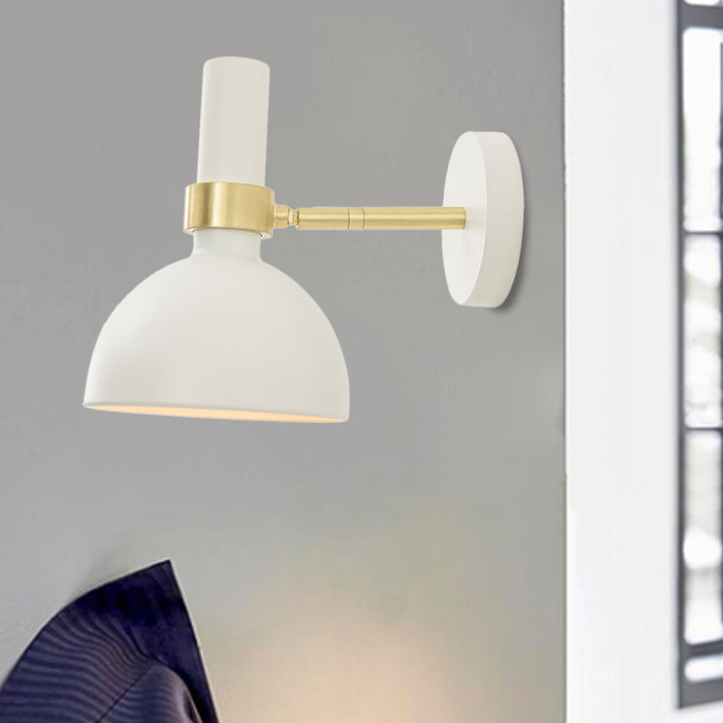 BowLift | Rotatable White/Black Finish Wall Light Modern 1 Light Iron Wall Mounted Lamp for Nightstand