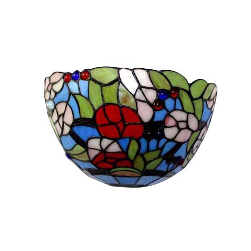 BowLift | Tiffany Flowers Wall Lamp Light Protected Glass Indoor Wall Mount Light for Living Room