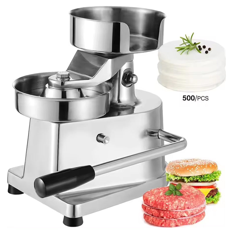 BowLift | 100mm Commercial Burger Patty Maker Stainless Steel Beef Meat Forming Processor