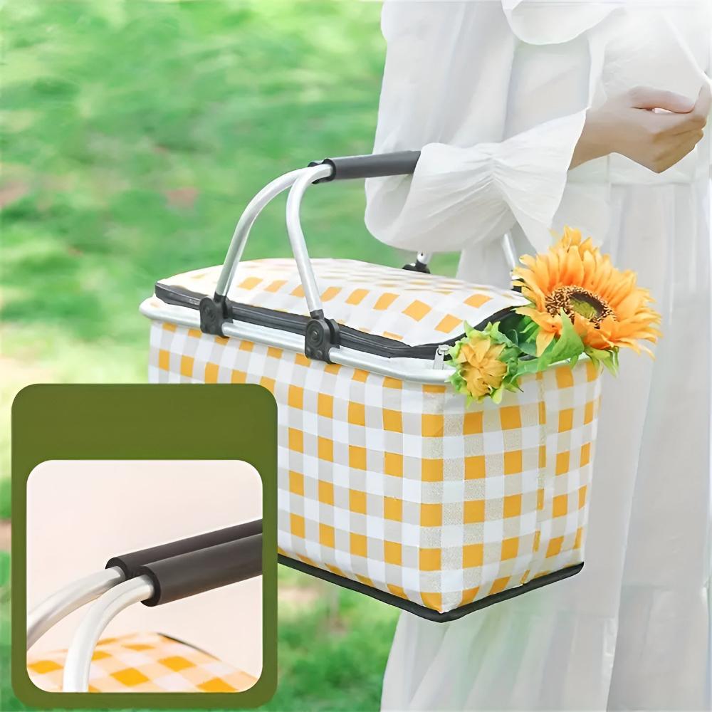 BowLift | Foldable Checkered Picnic Basket