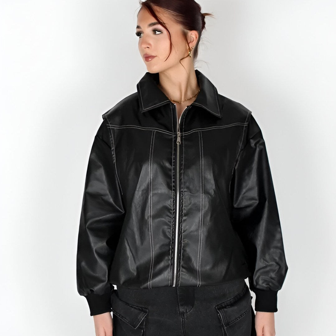 Urban Elegance Vegan Leather Jacket