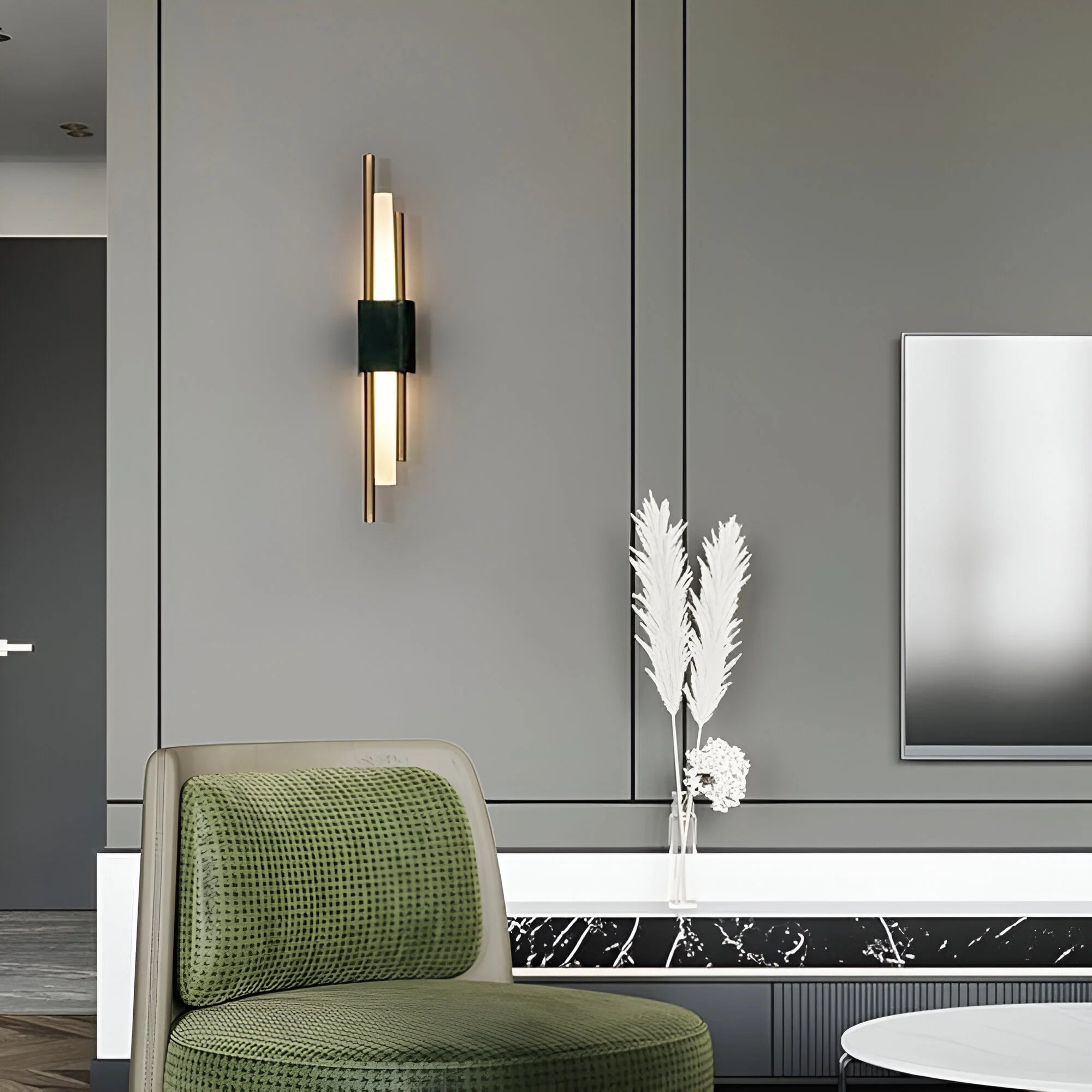LumiStone – Elegant Marble Wall Light