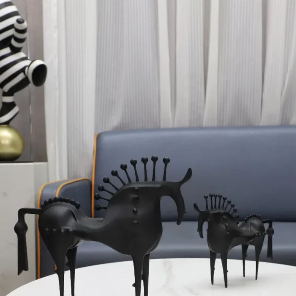 BowLift | Black Stallion Metal Sculpture