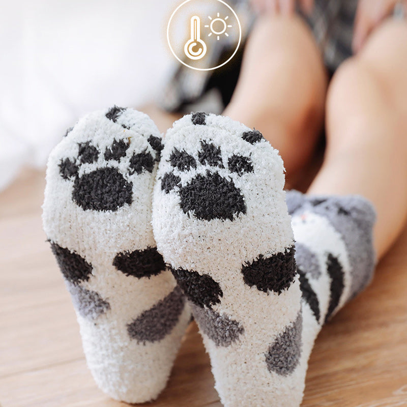 BowLift | Fuzzy Socks with Cat Paws