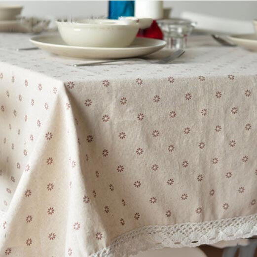 BowLift | Daisy Print Cotton Linen Tablecloth