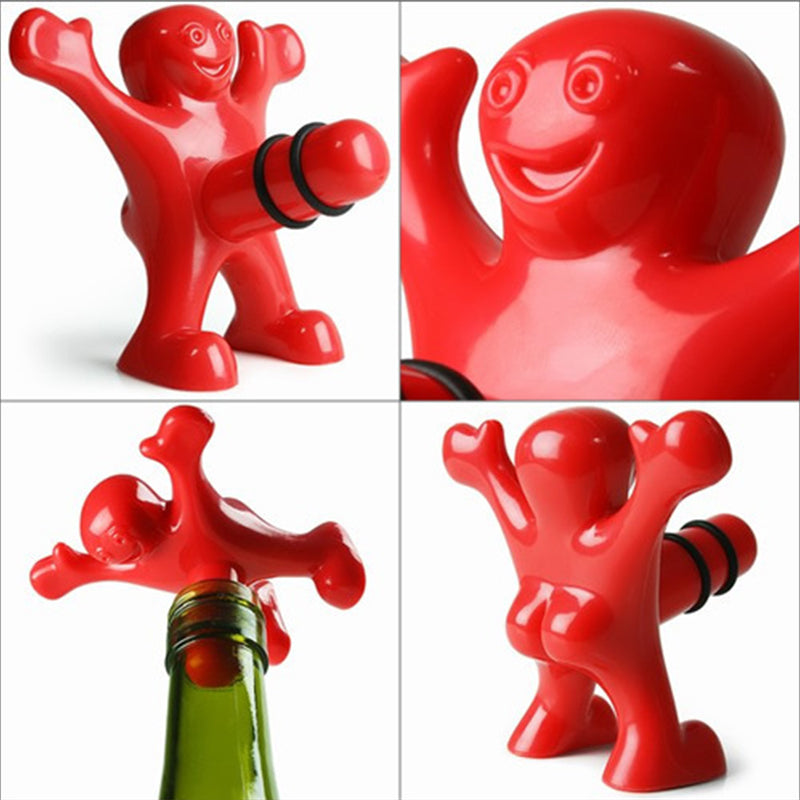 BowLift | Happy Man Corkscrew - Bottle Opener, & Wine Stopper