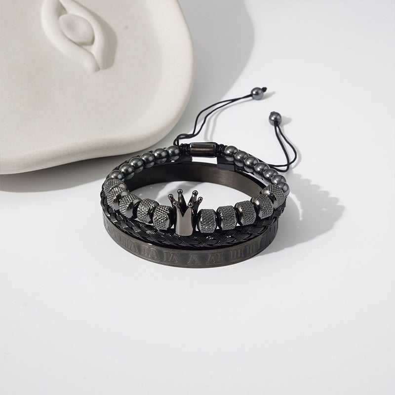 BowLift | Crown Braided Letter Bracelet