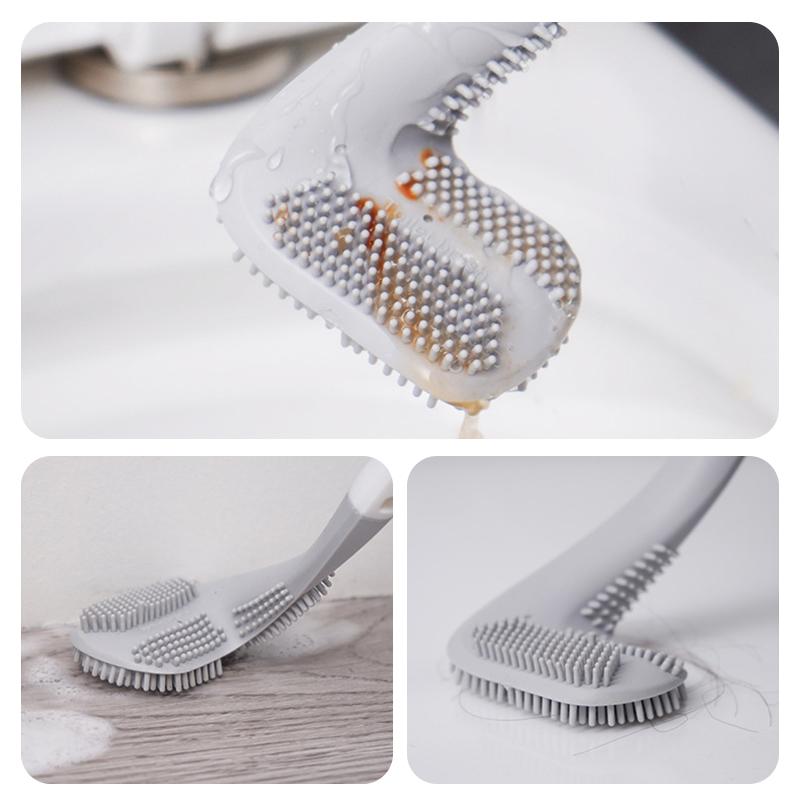 BowLift | Longer Handle Flexible Silicone Golf Toilet Brush