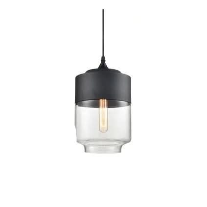 BowLift | Hand-Blown Glass & Wood Pendant Light Adjustable