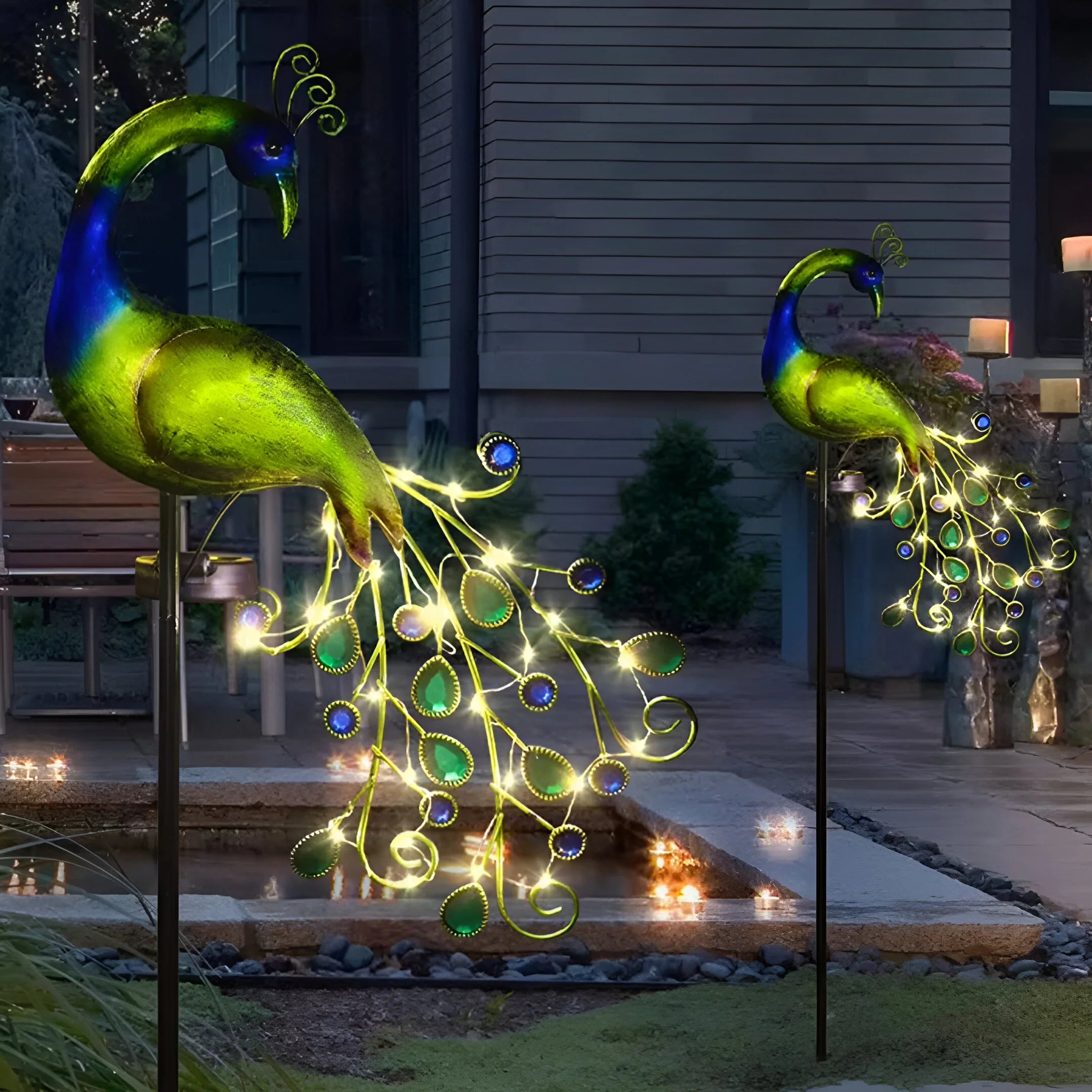 SolarGlow – Peacock Garden Light