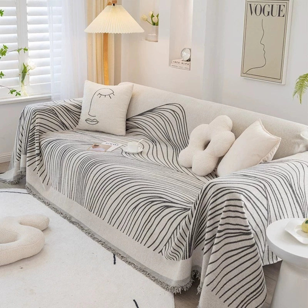 BowLift | Calista Wave Chenille Sofa Cover