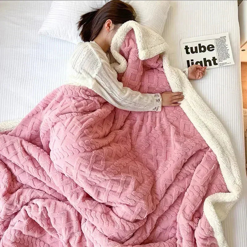 BowLift | Thick Winter Lambswool Blanket - WarmWool